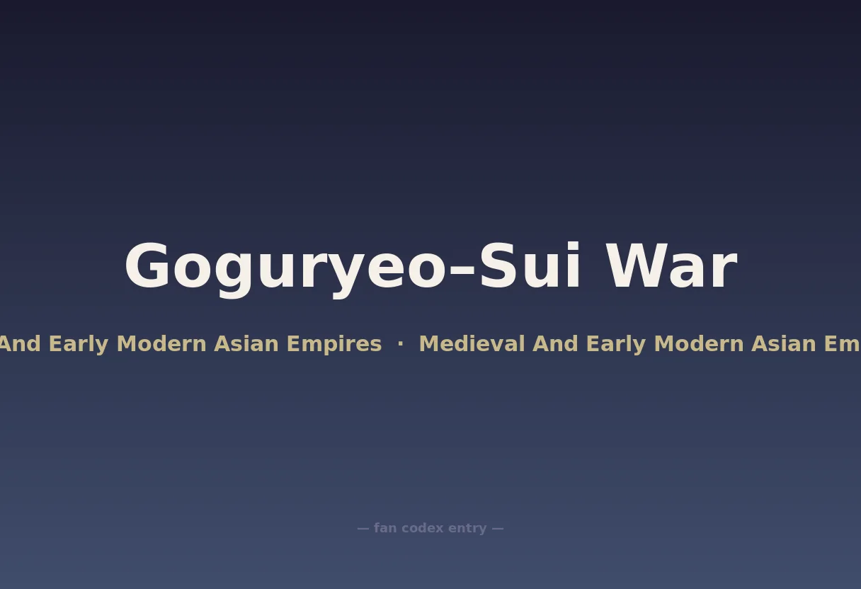Goguryeo–Sui War