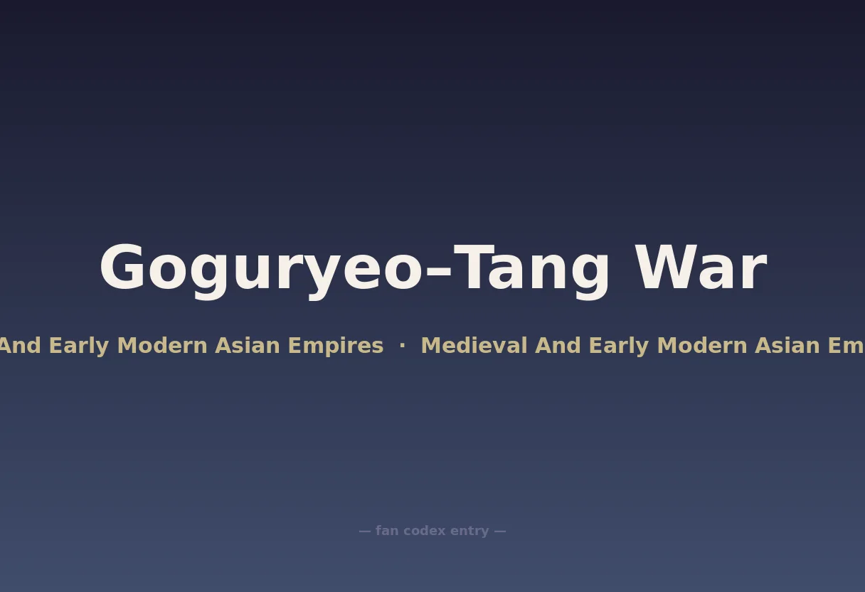 Goguryeo–Tang War